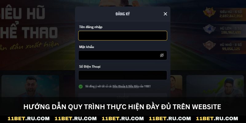 Hướng dẫn quy trình thực hiện đầy đủ trên website